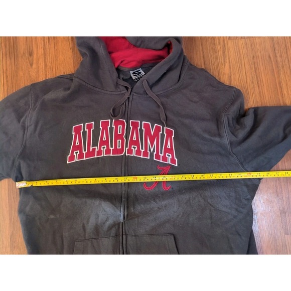 Alabama Crimson Tide Hoodie Mens 3XL Gray Spell Out Full Zip Sweatshirt Stadium - Picture 10 of 14